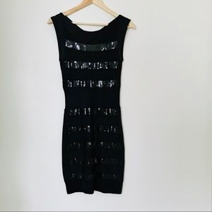 French Connection LBD Sequin Body Con sleeveless 4
